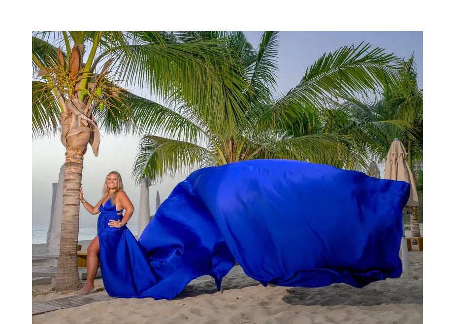 Infinity flying dress electric blue color Flying dress for photoshoot