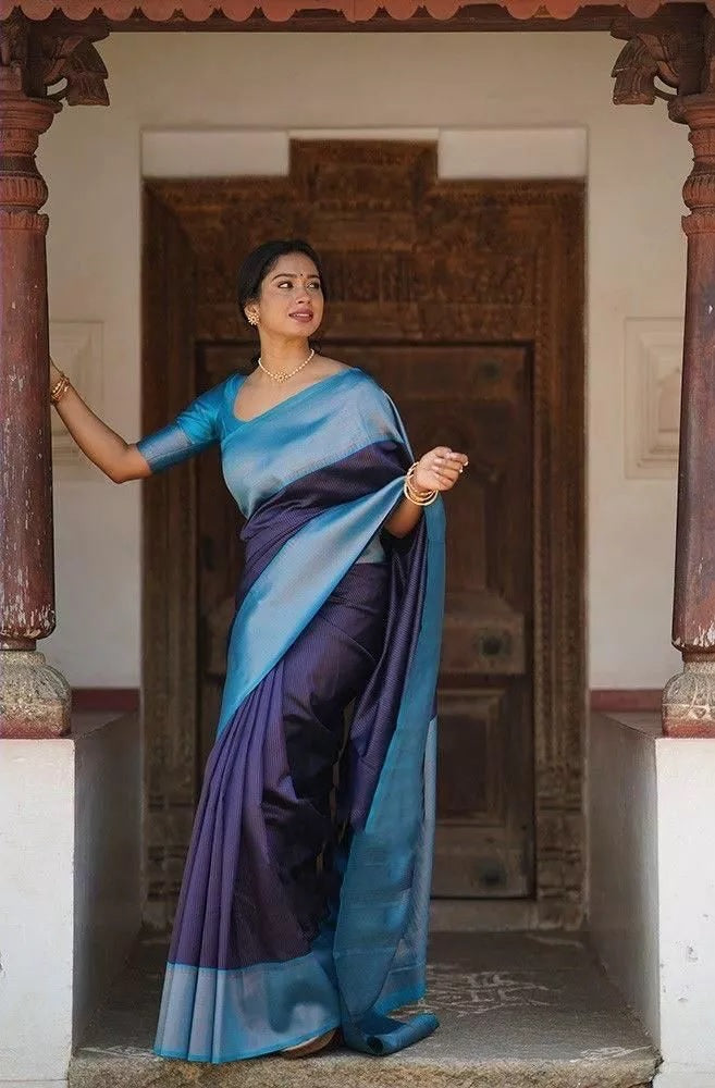 Wedding Soft Lichi Silk Sare With Blouse,Party Function Sari