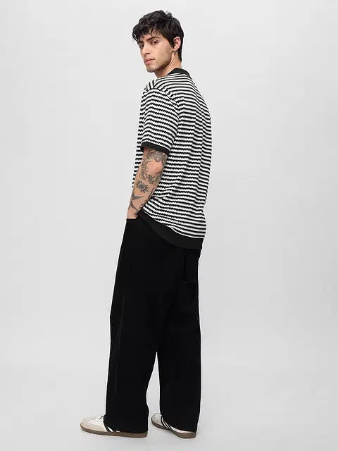 Jacquard Polo Monochrome Oversized Polos tshirt