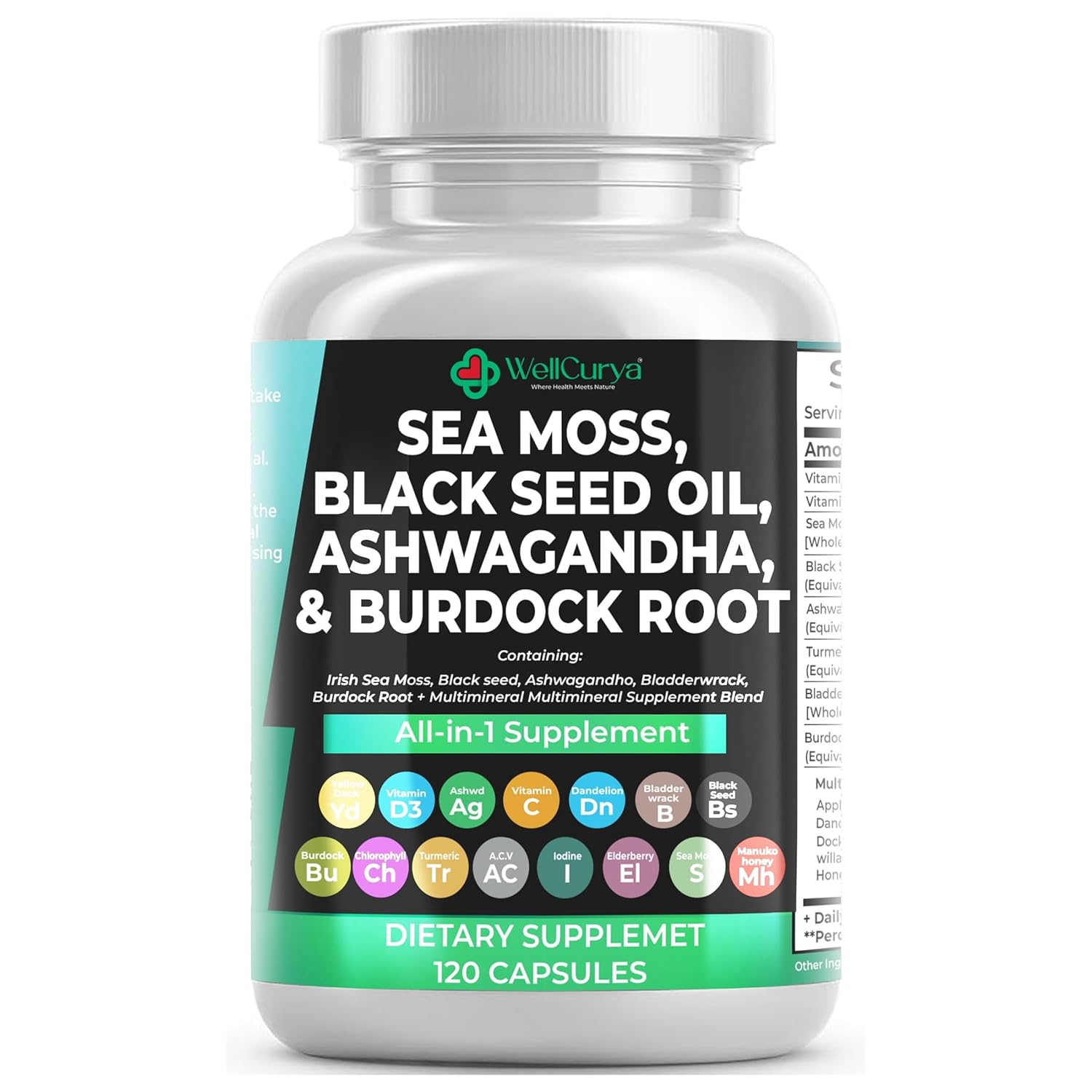 WELLCURYA Botanical Blend Capsules (120 Ct) – Plant-Based Herbal Formula