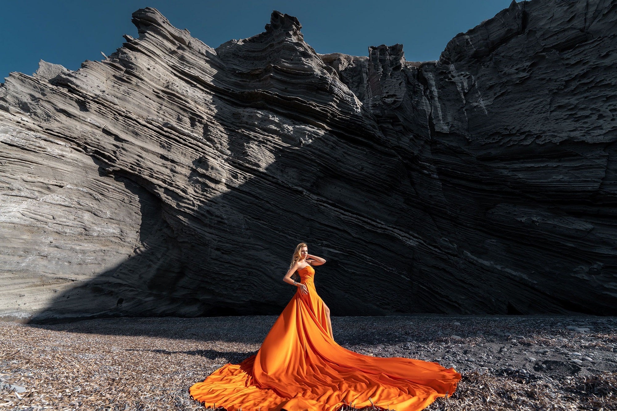 Photoshoot Dress | Flowy Dress | Santorini Flying Dress