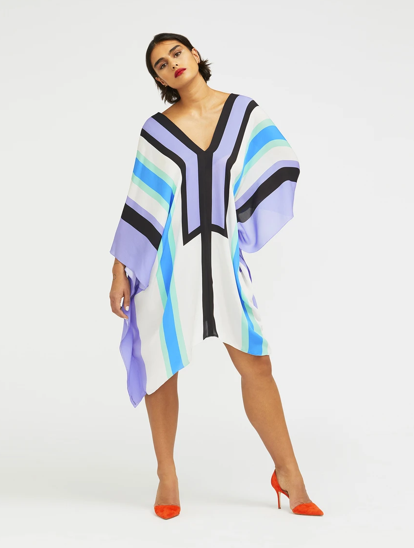Soft Silk Crepe Kaftan, Casual Wear Caftan For Women's