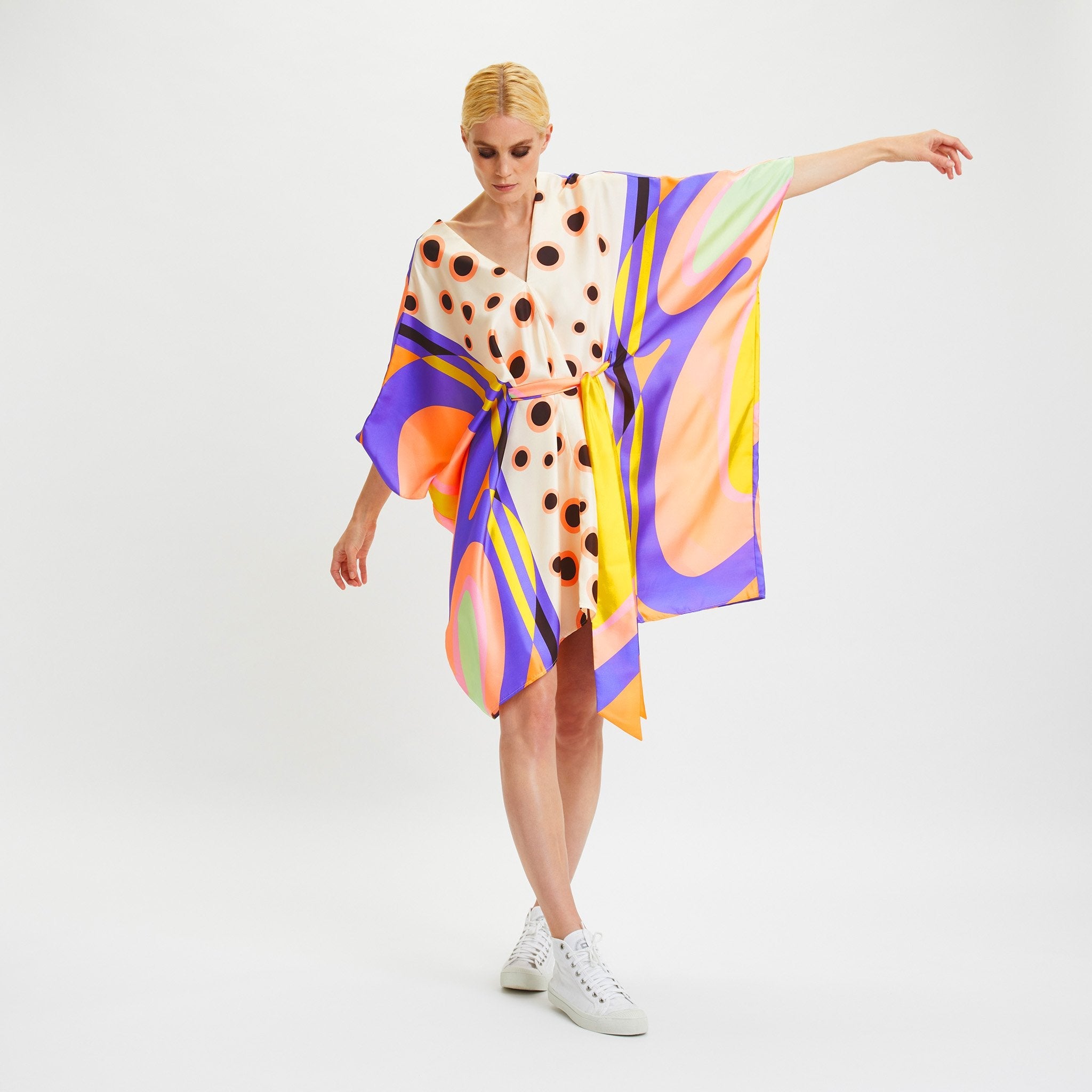 Stylish Soft Satin Silk Kaftan, Casual Wear Kaftan For Women's