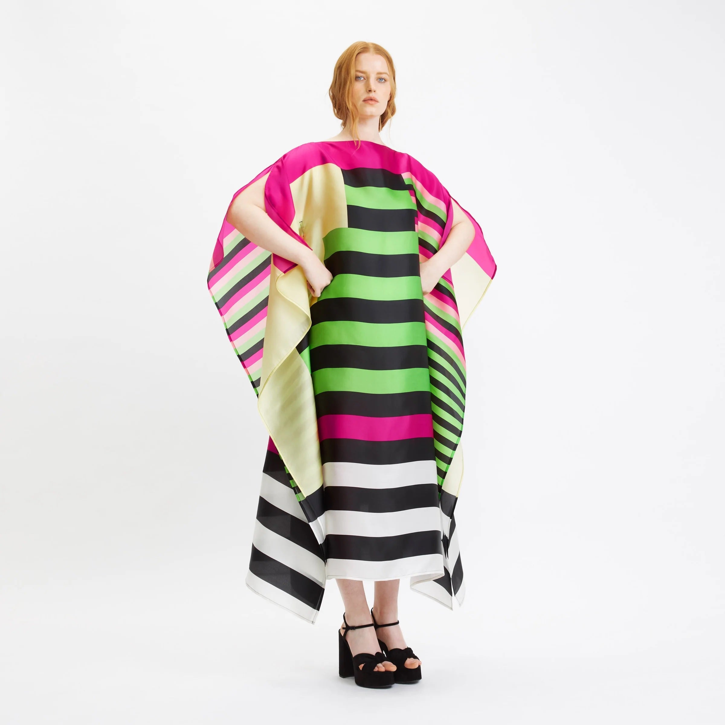 Premium Organza Silk Kaftan - Flowy, Lightweight, Caftan For Women's
