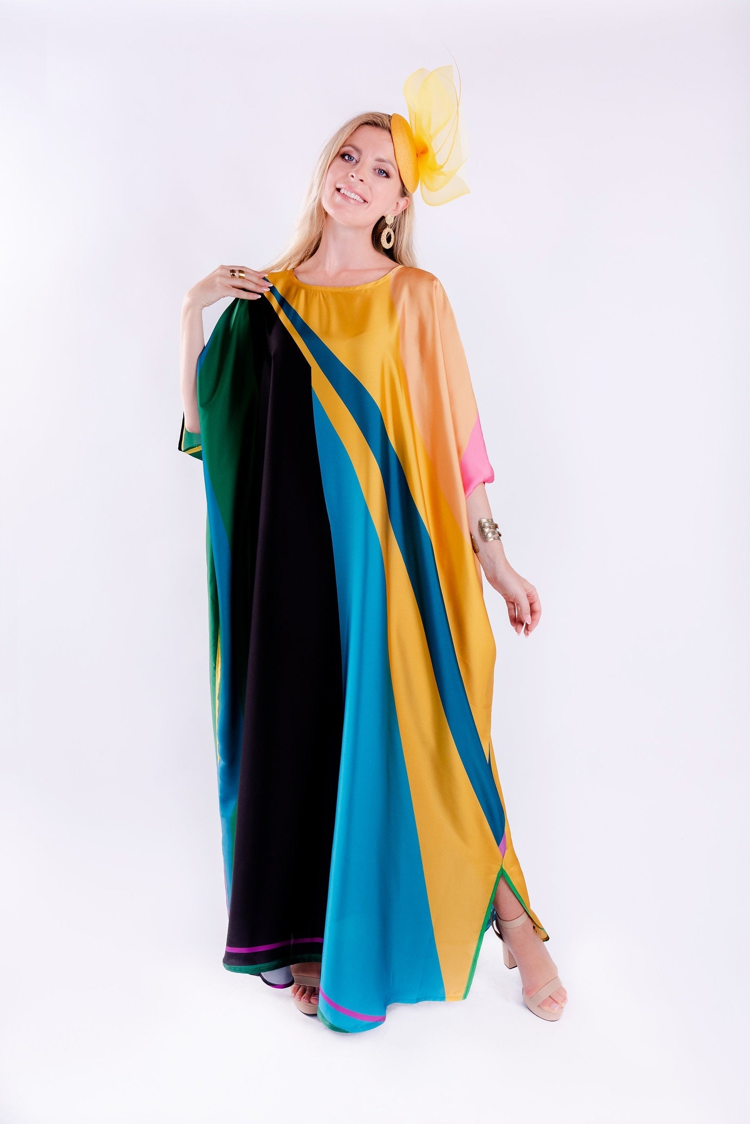 Satin Silk Kaftan, Casual Wear Stylish Women's Caftan
