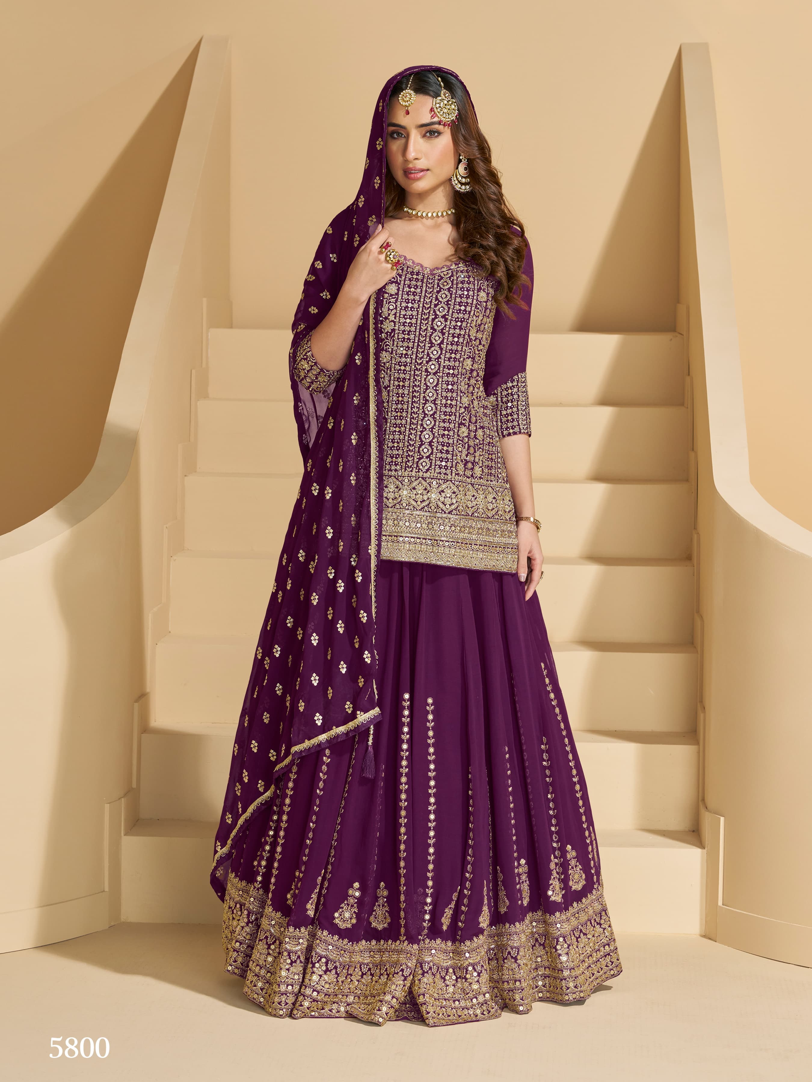 Traditional Real Georgette With Heavy Embroidery Work Salwar Suit