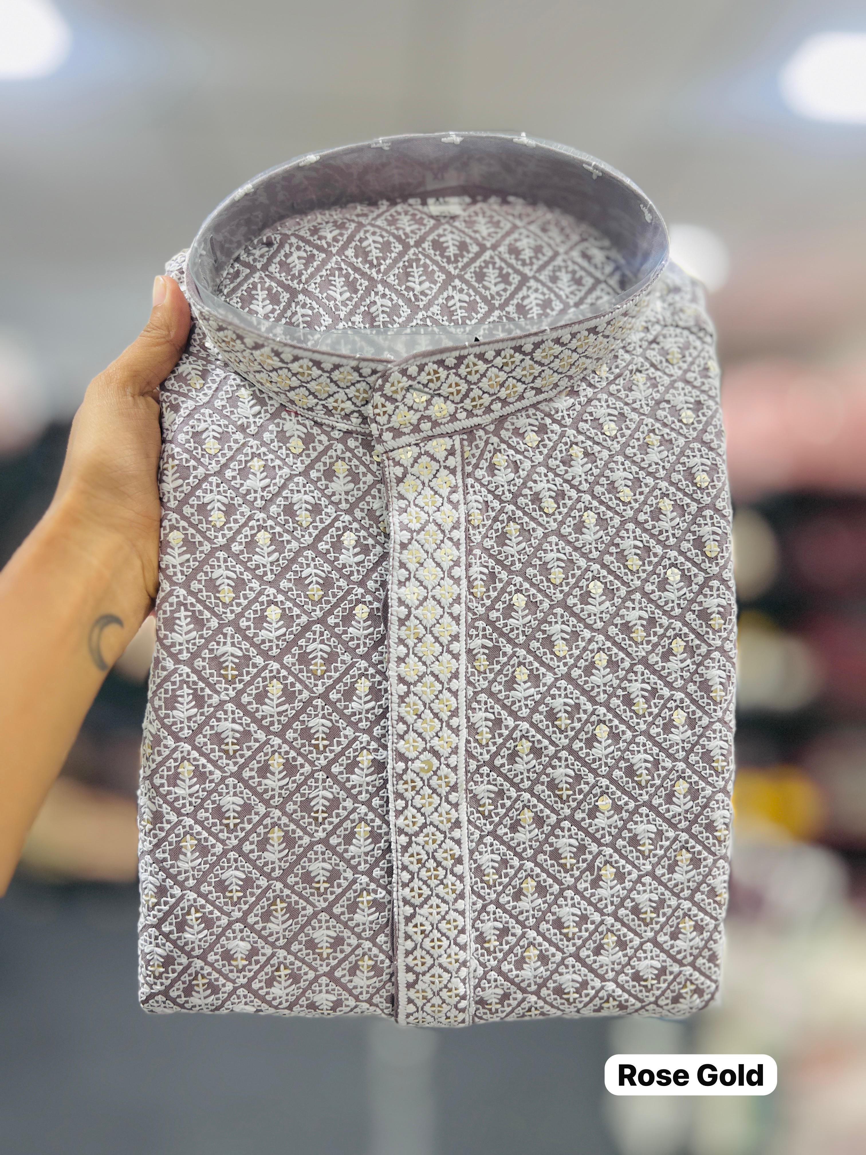 Heavy Rayon Designer Traditional Wear Kurta With Pajama Set For Men's