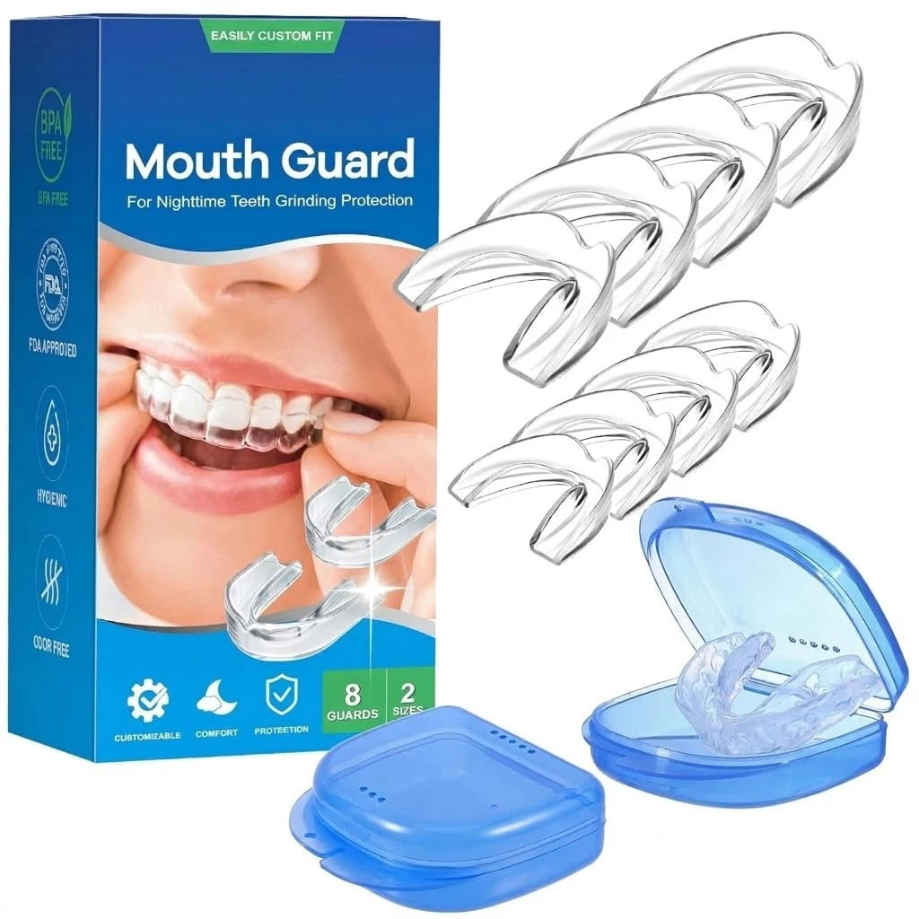Mouth Guard for Grinding Teeth and Clenching Teeth MOUTH GUARD (8 GUARD +2 SIZE)