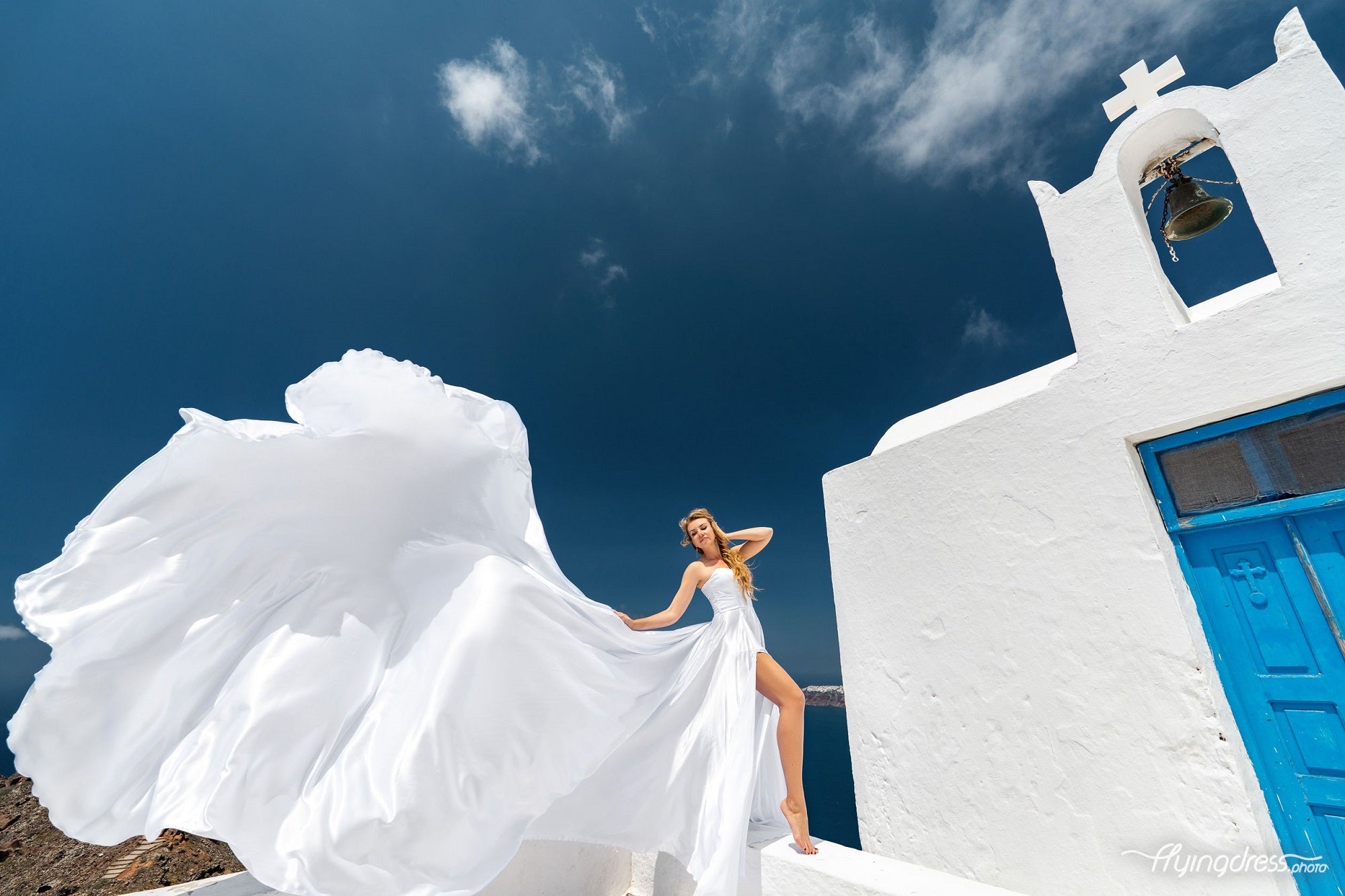 Santorini Flying Photoshoot Dress | Long Flying Dress
