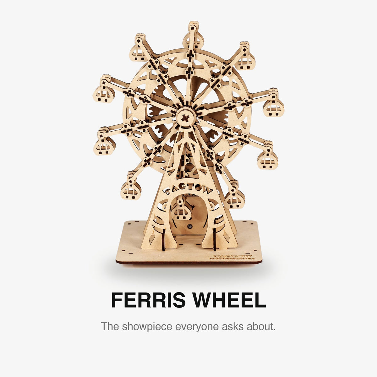 3D Wooden Ferris Wheel Puzzle – DIY Assembly Model Creative Desk Decor