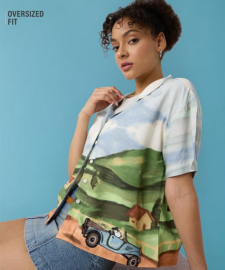 Peanuts Snoopy's Drive-In Women Holiday Shirts