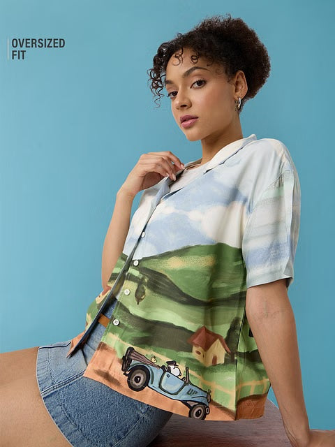 Peanuts Snoopy's Drive-In Women Holiday Shirts