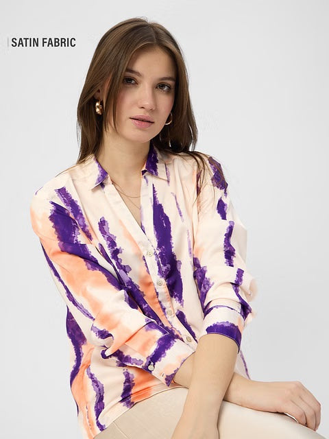 Satin Nebula Women Shirts