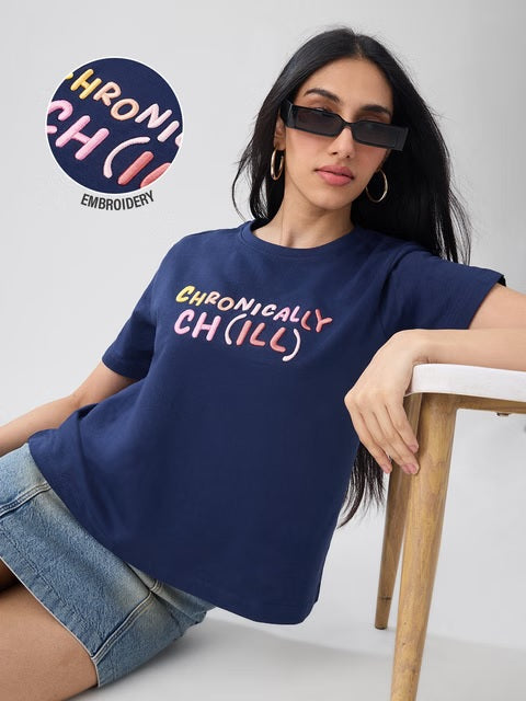 Chronically Chill Women Relaxed Fit T-Shirts