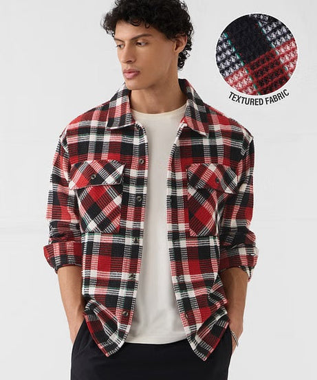 Plaid Volcano Men Shackets