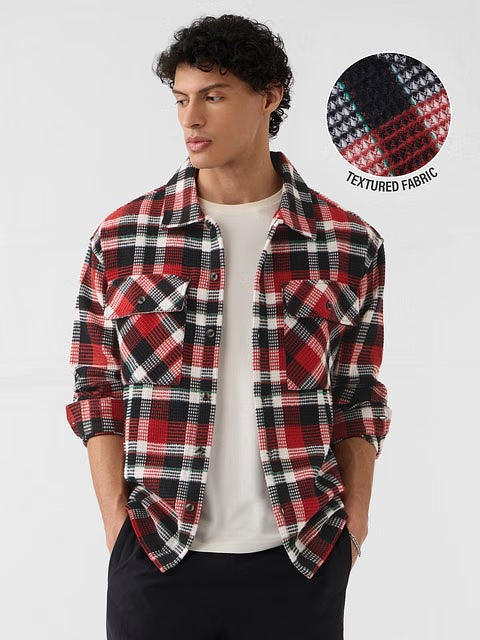 Plaid Volcano Men Shackets