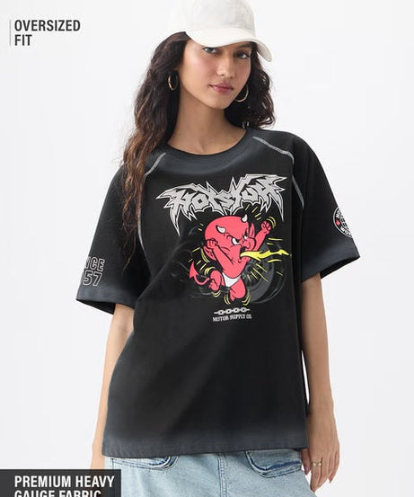 Hot Stuff Little Devil Women Oversized T-Shirts