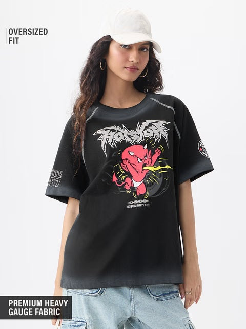 Hot Stuff Little Devil Women Oversized T-Shirts