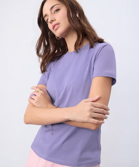 Regular Lavender Women T-Shirts