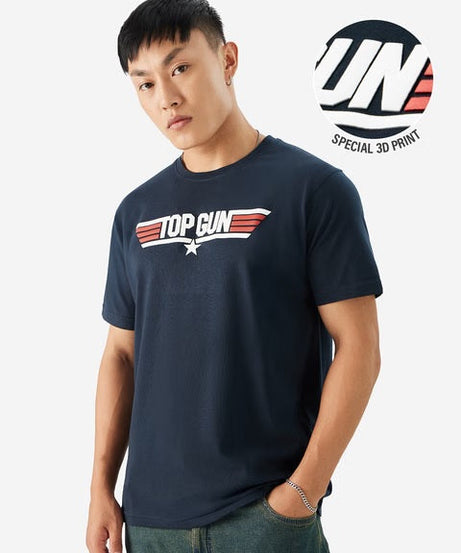 Top Gun Logo Men Relaxed Fit T-Shirts