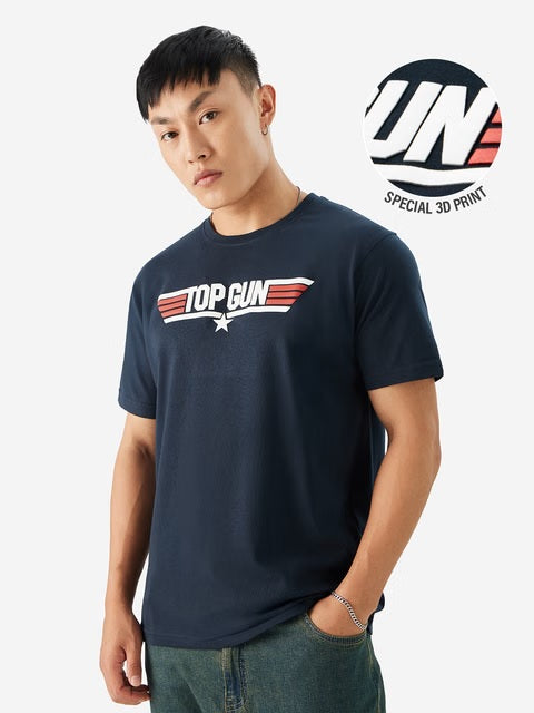 Top Gun Logo Men Relaxed Fit T-Shirts