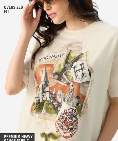 Harry Potter Hogwarts Women Oversized T-Shirts