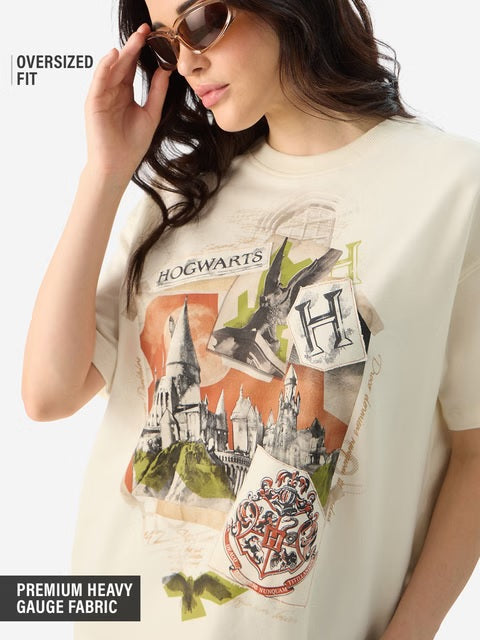 Harry Potter Hogwarts Women Oversized T-Shirts