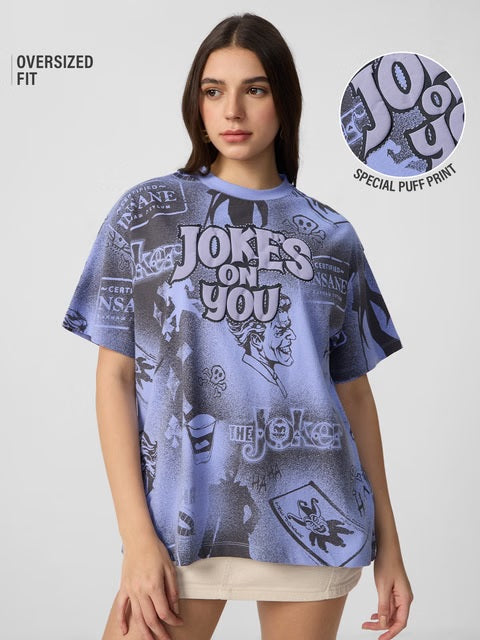 Joker Chaotic Clown Women Oversized T-Shirts