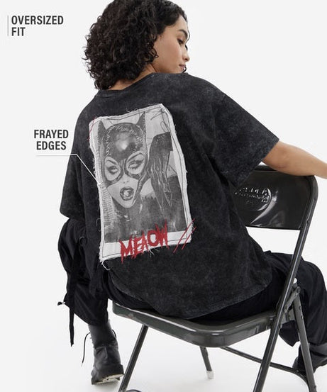 Catwoman Meaow Women Oversized T-Shirts