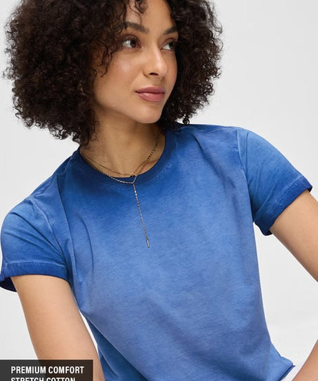 Solids Electric Blue Women T-Shirts