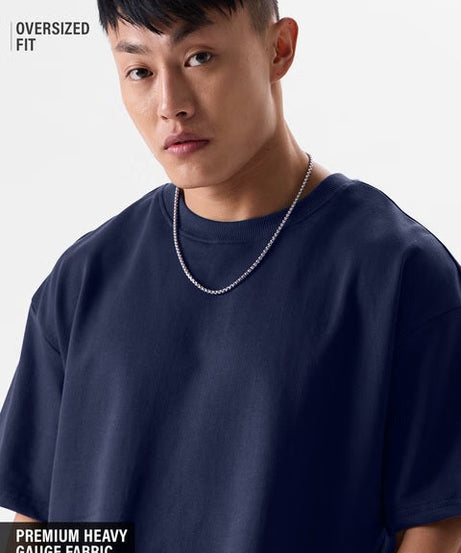 Solids Ultramarine Blue Oversized T-Shirts