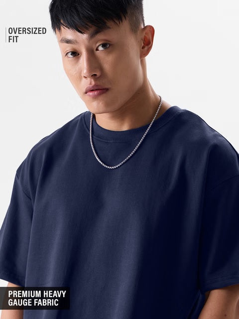 Solids Ultramarine Blue Oversized T-Shirts