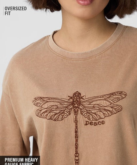 Dragonfly Peace Women Oversized T-Shirts