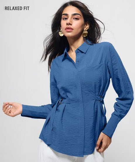 Buckle Shirt Cobalt Women Shirts