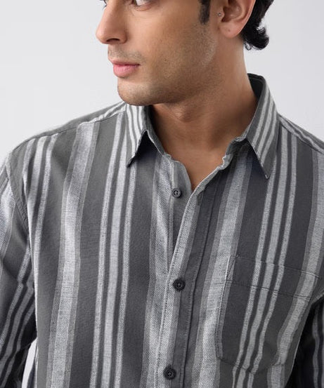 Stripes Horizon Cotton Linen Shirts