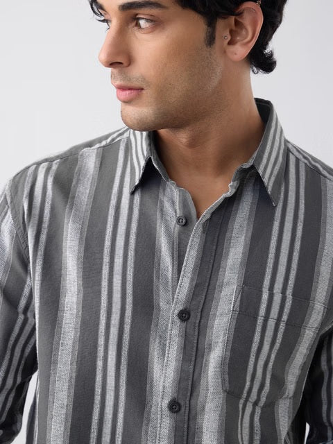 Stripes Horizon Cotton Linen Shirts