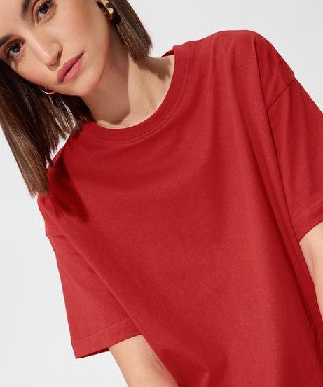Solids Rouge Red Women Oversized T-Shirts