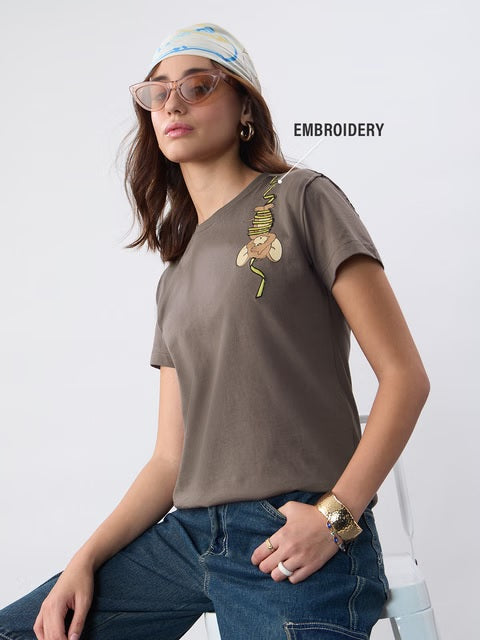 Tom & Jerry Hanging Jerry Women T-Shirts