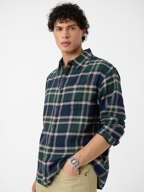 Plaid Emerald Men Relaxed Shirts