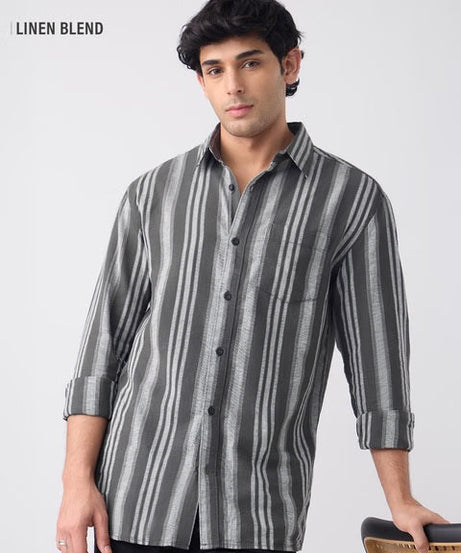 Stripes Horizon Cotton Linen Shirts