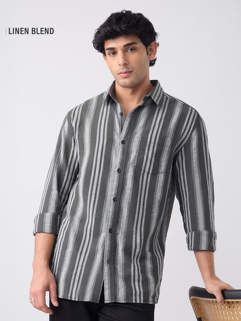Stripes Horizon Cotton Linen Shirts