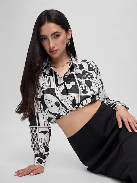 Satin Mickey Mouse Women Shirts