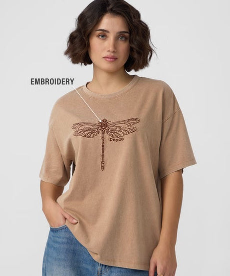 Dragonfly Peace Women Oversized T-Shirts