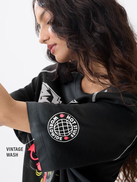 Hot Stuff Little Devil Women Oversized T-Shirts