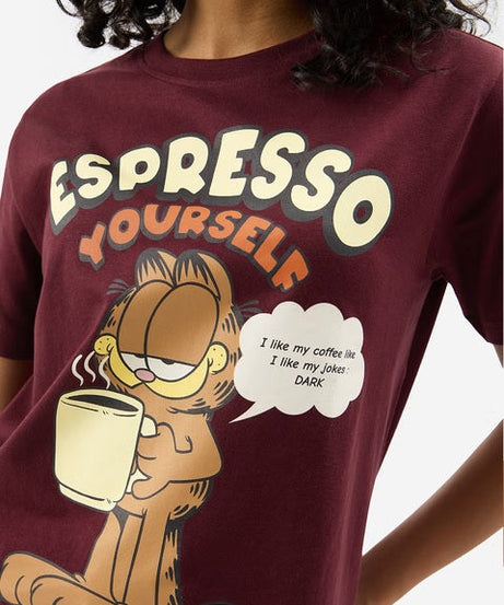 Garfield Espresso Women Relaxed Fit T-Shirts