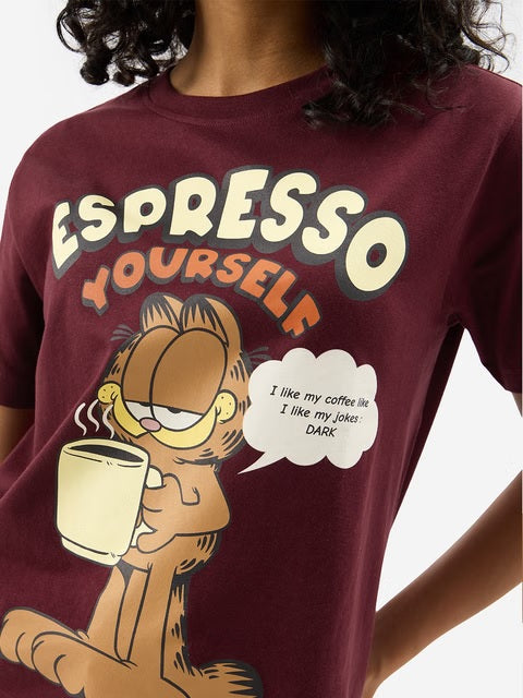 Garfield Espresso Women Relaxed Fit T-Shirts