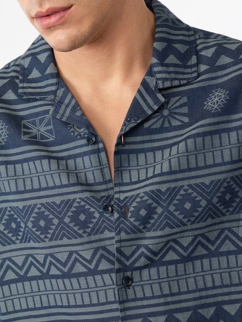 Jacquard Aztec Drift Oversized Shirts