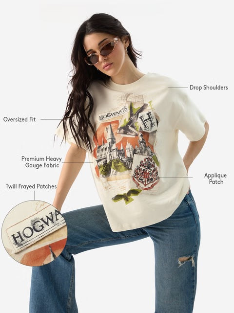 Harry Potter Hogwarts Women Oversized T-Shirts