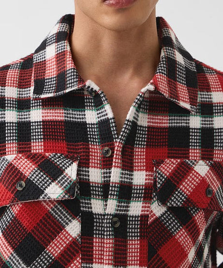 Plaid Volcano Men Shackets