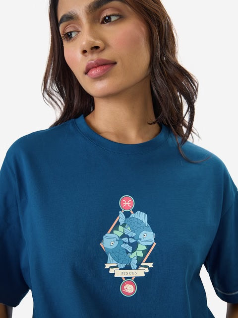 Zodiac Pisces Women Oversized T-Shirts